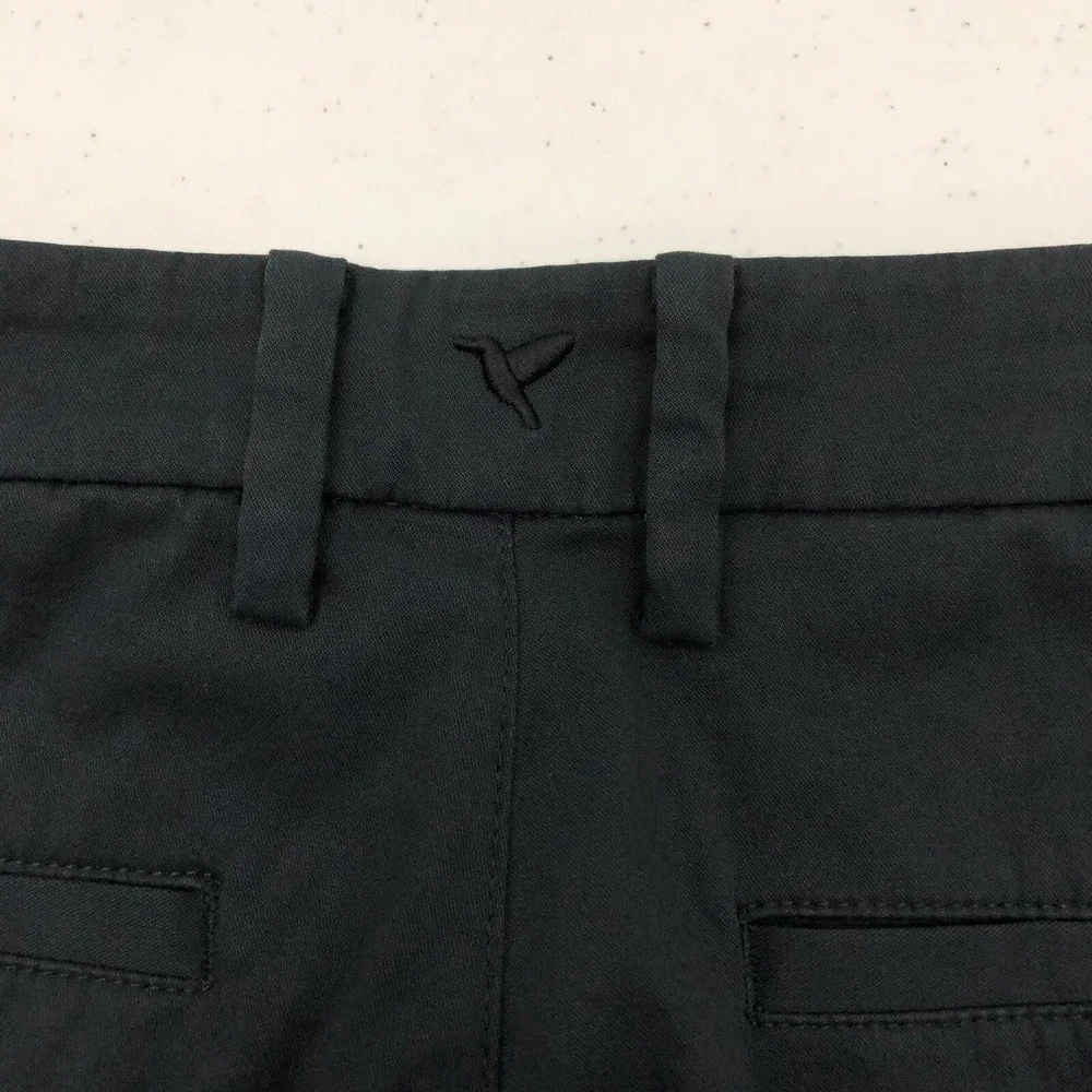 Birddogs Pants Mens 32x28 Black Chino Stretch Lined Flat Front Casual Golf Day
